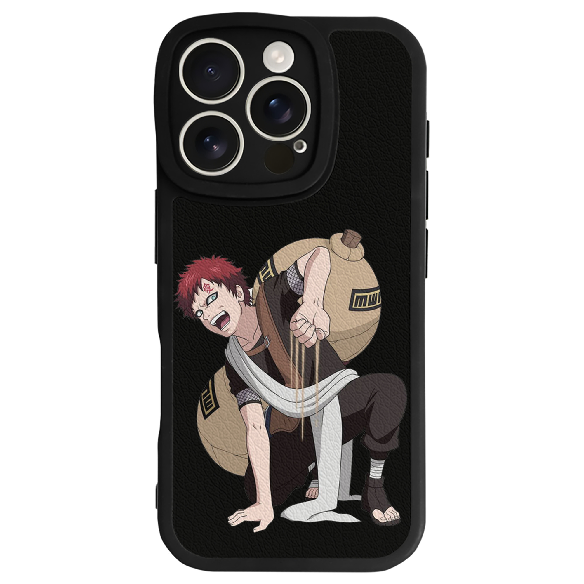 （画像用） NARUTO -ナルト- ガアラ Gaara 【iPhone 16シリーズ対応】シリコンスマホケース（レザー調） 材質：シリコン